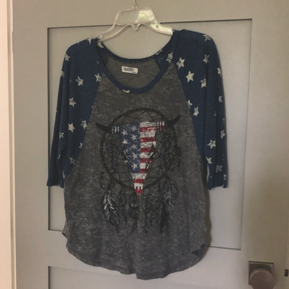 Flag Bull Raglan top